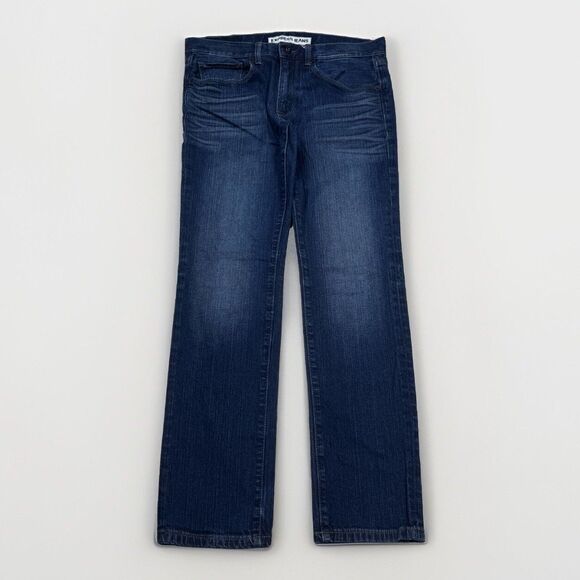 Express Rocco Jeans Mens Size 30x30 Measures 32x28.5 Slim Fit Skinny Leg Blue - Picture 1 of 9